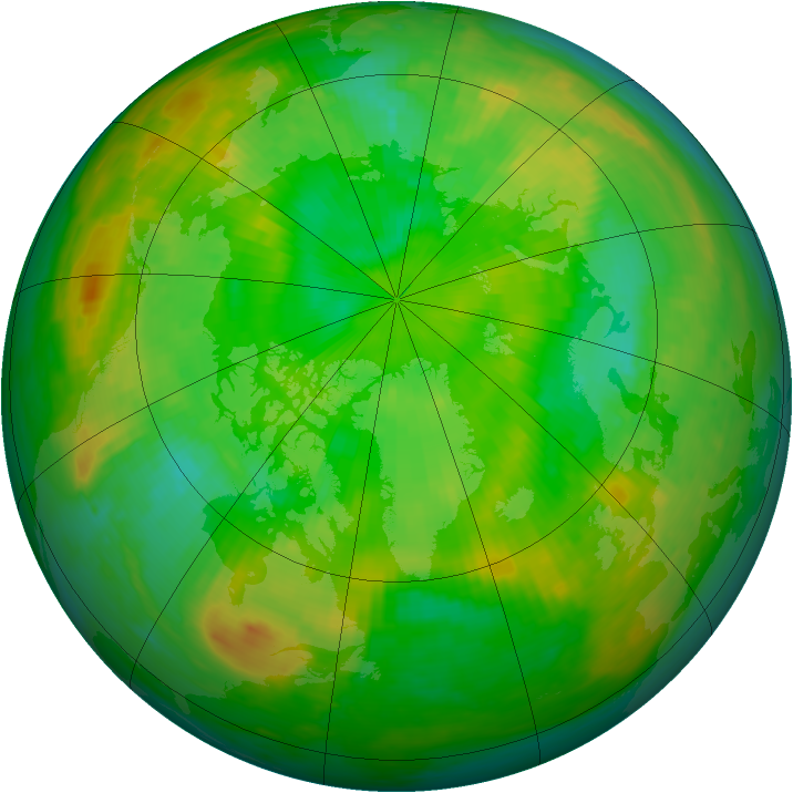 Arctic ozone map for 29 June 1988